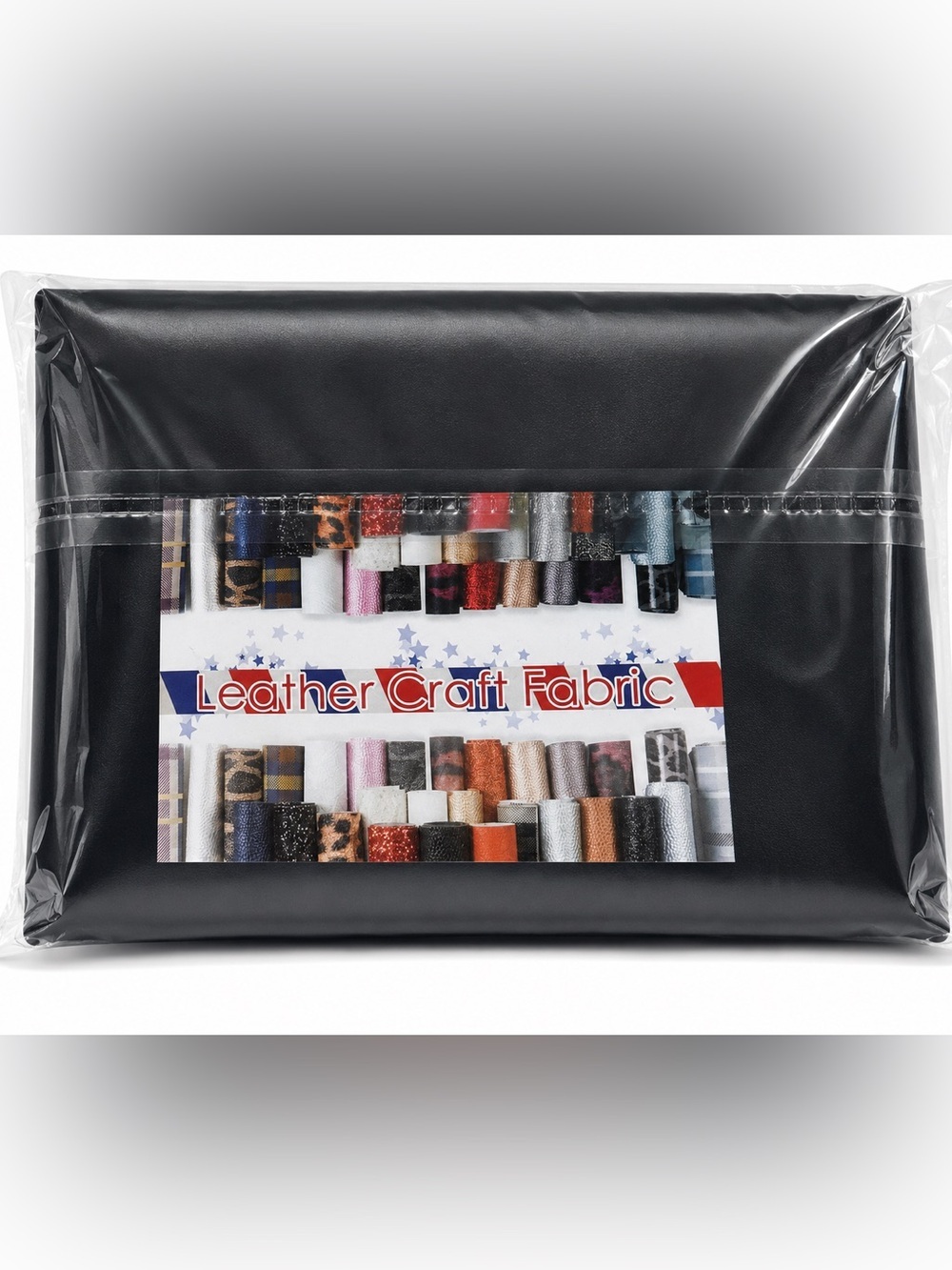 Black Leather Craft Fabric Sheet - 
DYI Smooth Craft Vinyl 🖤